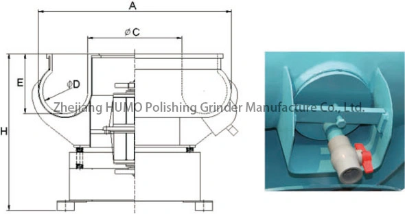 Industrial Polishing Grinder Finisher Grinding Vibratory Deburring Machine China