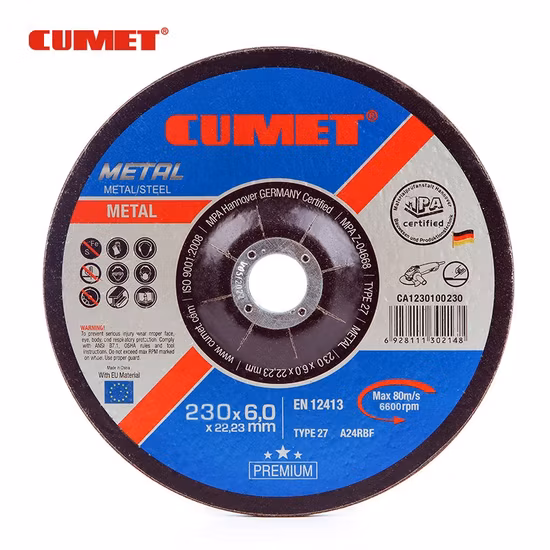 Cumet 4′ ′ Grinding Disc for Metal Inox with MPa Certificate